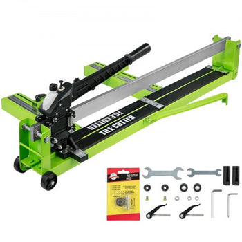 Tile Cutter 31.5 Inch Manual Tile Cutter 1.4 Inch Tile Cutting Machine Ceramic Porcelain Tile Cutter with Laser Guide All-Steel Frame and Bonus Spare Cutter Wheels Tile Cutter Hand Tool