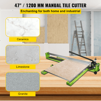 Tile Cutter 47 Inch, Manual Tile Cutter All-Steel Frame,Tile Cutting Machine with Laser Guide and Bonus Spare Cutter,Tile Cutter Hand Tool for Precision Cutting Porcelain Ceramic Floor Tiles