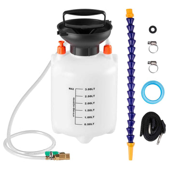 Transmission Fluid Pump, 3 L Capacity, Manual Fluid Transfer Pump with 47 in Long Horse & HDPE Tank, Transmission Oil Pump with PTFE Tape, Manual Automotive Oil Filling System for Cars, Boats