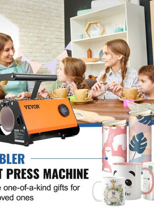 Tumbler Heat Press, 30oz Mug Heat Press Machine, Sublimation Transfer 11-15oz 16-25oz 30oz Straight Skinny Tumblers, with Heat-Resist Gloves and Tape, for DIY Ceramic Mugs Cups Glasses