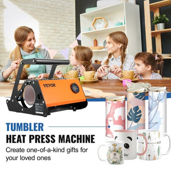Tumbler Heat Press, 30oz Mug Heat Press Machine, Sublimation Transfer 11-15oz 16-25oz 30oz Straight Skinny Tumblers, with Heat-Resist Gloves and Tape, for DIY Ceramic Mugs Cups Glasses