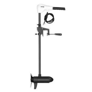 Electric Trolling Motor, Transom Mounted Outboard Boat Motors 24V 86lbs Thrust, 8-Speed Electric Boat Engine w/ Battery Indicator, for Kayaks, Fishing Boats on Freshwater/Saltwater, 36-In Shaft