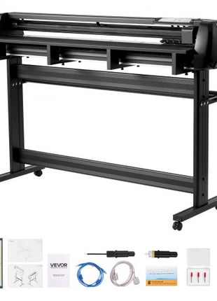 Vinyl Cutter Machine, 53 inch Max Feed Width, Dual Blades, Adjustable Force and Speed, LED Display, Vinyl Plotter Cutter Printer with Signmaster Software for Compatible with Windows and macOS