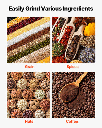 Manual Grain Mill with High Hopper, Hand-Crank Corn Grinder, Heavy Duty Cast Iron Wheat Grinding Mill with Stable Table Clamp & Dust Cover for Grains Spices Coffee Beans Nuts