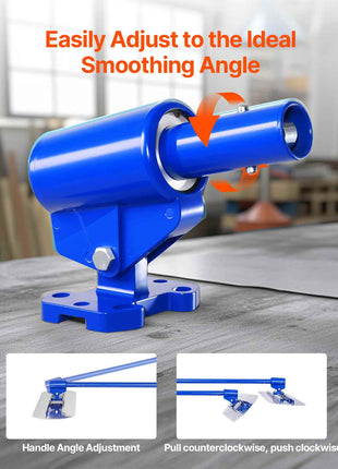 Bull Float Magnesium Concrete Float, 47.24 x 11.8 Inch Round End Concrete Float Tool with 4 Aluminum Alloy Replaceable Handles, Cement Finishing Float for Various Industrial Applications