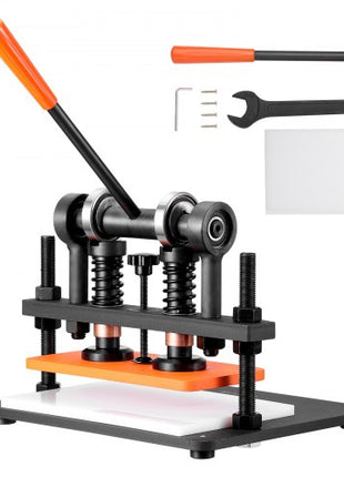 Leather Cutting Machine, 11 x 5.5 in Embossing Plate Manual Die Cutter, 0.47 in Pressure Stroke Dual Guide Shafts Die Cut Machine, Leather Embossing Machine for Various of Materials