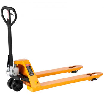 Pallet Jack, 5500 lbs Load Capacity, Manual Pallet Truck with 48L x 27W Inch Forks for Material Handling, 3.35-7.1 Inch Fork Lift Height Range, Suitable for Warehouse, Supermarket, Manufacturing