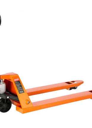 Pallet Jack, 6600 lbs Load Capacity, Manual Pallet Truck with 48L x 27W Inch Forks for Material Handling, 3.35-7.1 Inch Fork Lift Height Range, Suitable for Warehouse, Supermarket, Manufacturing