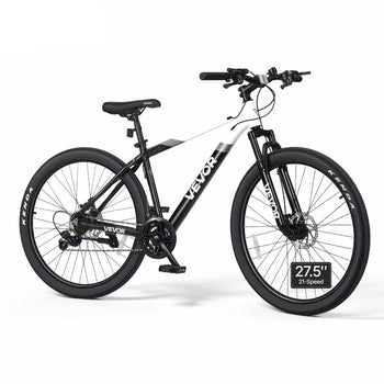 Mountain Bike for Men and Women 27.5 in Outdoor Bicycle 21 Speeds, Adult Bikes, Front Suspension, Adjustable Saddle, All-Terrain Tires, Aluminum Alloy Frame, Dual Disc Brake, Pre-Assembled