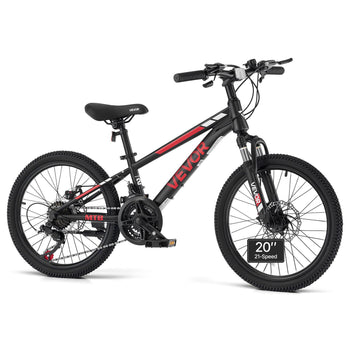 Mountain Bike for Men and Women 20 inch Outdoor Bicycle 21 Speeds, Adult Bike, Front Suspension, Adjustable Saddle, All-Terrain Tires, High Carbon Steel Frame, Dual Disc Brake, Pre-Assembled