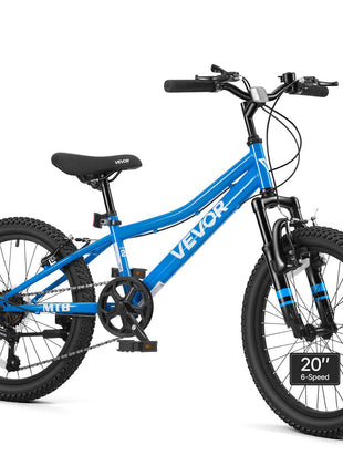 Mountain Bike for Men and Women 20 inch Outdoor Bicycle 6 Speeds, Adult Bikes, Front Suspension, Adjustable Saddle, All-Terrain Tires, High Carbon Steel Frame, Dual Brake, Pre-Assembled