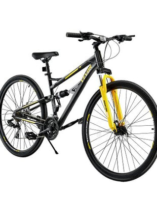 Mountain Bike, 29 inch MTB Bicycle with Full Dual Suspension, 24 Speeds Twist Shifting, Comfort Saddle, Dual Disc Brakes, Aluminum Alloy Frame, Adult Sport Cycling Bicycle for Men Women Trail Snow