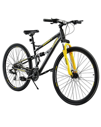 Mountain Bike, 29 inch MTB Bicycle with Full Dual Suspension, 24 Speeds Twist Shifting, Comfort Saddle, Dual Disc Brakes, Aluminum Alloy Frame, Adult Sport Cycling Bicycle for Men Women Trail Snow