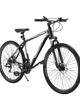  Mountain Bike, 29 inch MTB Bicycle with Front Suspension, 21 Speeds SHIMANO Twist Shifting, Comfort Saddle, Dual Disc Brakes, Aluminum Alloy Frame, Adult Sport Cycling Bicycle for Men Women Trail Snow