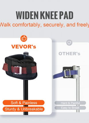 Drywall Stilts, 24''-40'' Adjustable Aluminum Tool Stilts with Protective Knee Pads, Durable and Non-slip Work Stilts for Sheetrock Painting, Walking, Taping, Black