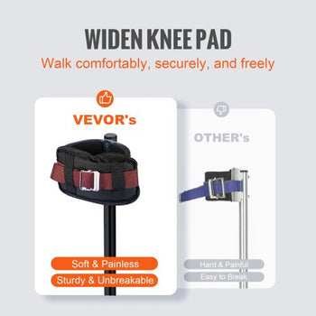 Drywall Stilts, 24''-40'' Adjustable Aluminum Tool Stilts with Protective Knee Pads, Durable and Non-slip Work Stilts for Sheetrock Painting, Walking, Taping, Black