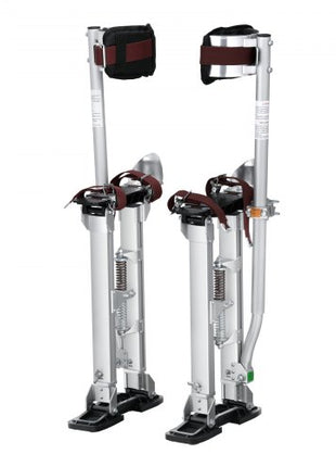 Drywall Stilts, 18''-30'' Adjustable Aluminum Tool Stilts with Protective Knee Pads, Durable and Non-slip Work Stilts for Sheetrock Painting, Walking, Taping, Silver