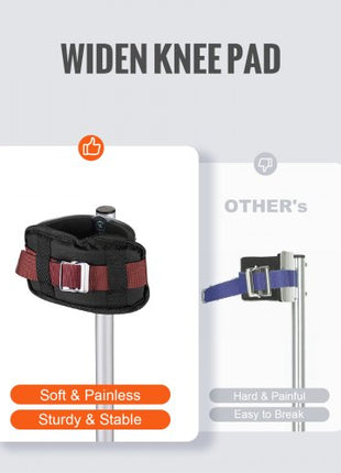 Drywall Stilts, 24''-40'' Adjustable Aluminum Tool Stilts with Protective Knee Pads, Durable and Non-slip Work Stilts for Sheetrock Painting, Walking, Taping, Silver