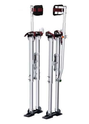 Drywall Stilts, 36''-50'' Adjustable Aluminum Tool Stilts with Protective Knee Pads, Durable and Non-slip Work Stilts for Sheetrock Painting, Walking, Taping, Silver
