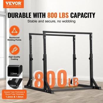 Dip Bar, 800 lbs Capacity, Heave Duty Dip Stand Station with Adjustable Height, Fitness Workout Dip Bar Station Stabilizer Parallette Push Up Stand, Parallel Bars for Strength Training Home Gym