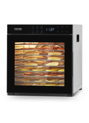 Food Dehydrator Machine, 10 Stainless Steel Trays, 1000W Electric Food Dryer with Adjustable Temperature & 24-Hour Timer, Food-Dehydrator for Jerky, Meat, Fruit, Vegetables, Herbs, Dog Treats