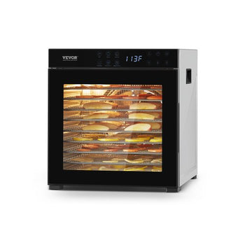Food Dehydrator Machine, 10 Stainless Steel Trays, 1000W Electric Food Dryer with Adjustable Temperature & 24-Hour Timer, Food-Dehydrator for Jerky, Meat, Fruit, Vegetables, Herbs, Dog Treats