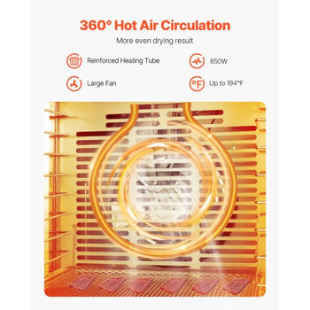 Food Dehydrator Machine, 12 Stainless Steel Trays, 850W Electric Food Dryer with Adjustable Temperature & 24-Hour Timer, Freeze Dryer for Jerky, Meat, Fruit, Vegetables, Herbs, Dog Treats