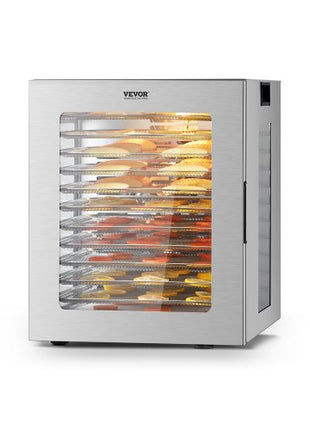 Food Dehydrator Machine, 12 Stainless Steel Trays, 850W Electric Food Dryer with Adjustable Temperature & 24-Hour Timer, Freeze Dryer for Jerky, Meat, Fruit, Vegetables, Herbs, Dog Treats