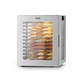 Food Dehydrator Machine, 12 Stainless Steel Trays, 850W Electric Food Dryer with Adjustable Temperature & 24-Hour Timer, Freeze Dryer for Jerky, Meat, Fruit, Vegetables, Herbs, Dog Treats