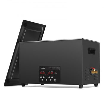 30L Ultrasonic Cleaner, 600W Digital Ultrasonic Cleaning Machine with Upgraded Degassing and Gentle Mode, 40kHz Industrial Ultrasound Cleaner with Timer and Heater for Retainer Jewelry Tools