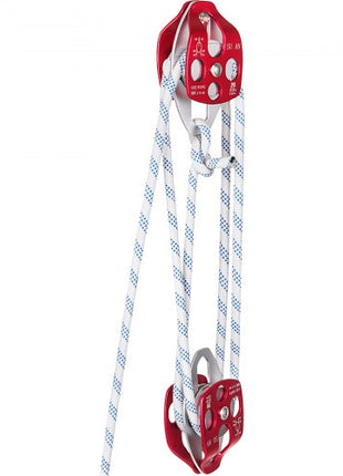 Twin Sheave Block and Tackle 7700LBS Pulley 150Ft, 1/2Inch Double Braid Rope