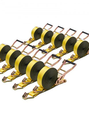 Ratchet Straps, 2 in x 30 ft, Heavy Duty Tie Down Straps with Double J Hook, 10,000 lbs Break Strength, Tie Down Ratcheting for Moving, Trailers, Motorcycles, Kayaks, Car Roof, 10 Pack