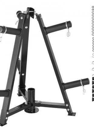 Weight Plate Rack, Weight Plate Tree for 2-Inch Weight Plates, Standard Weight Plate Tree, 300 lbs Load Capacity Weight Storage Holder, Home Gym Barbell Rack Storage Stand, Black