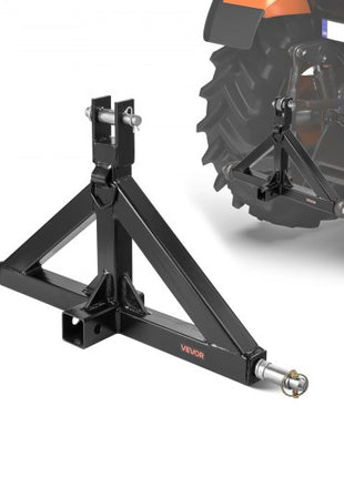 3 Point Hitch Receiver with 2 in Receiver, 3pt Quick Hitch Attachment, 3,000 lbs Capacity, Heavy Duty Tractor Tow Drawbar Adapter, Compatible with Kubota, Mahindra, John Deere, Massey Ferguson