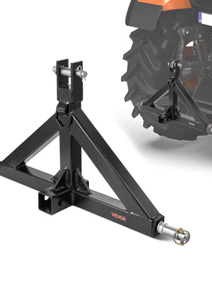 3 Point Hitch Receiver with 2 in Receiver, 3pt Quick Hitch Attachment, 3,000 lbs Capacity, Heavy Duty Tractor Tow Drawbar Adapter, Compatible with Kubota, Mahindra, John Deere, Massey Ferguson
