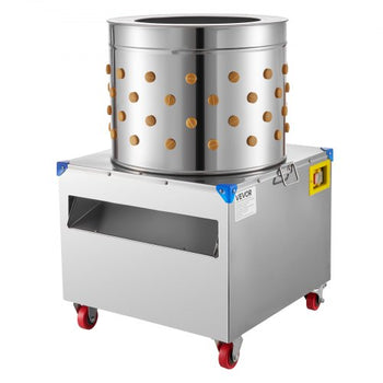 Chicken Plucker Machine, 19.7 in Drum, 2HP & 275RPM Electric Chicken Plucking Machine with 106 Soft Fingers & Transport Wheels, Stainless Steel Feather Remover for Processing 2-4 Chicks Once
