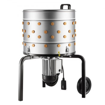 Chicken Plucker Machine, 19.7 in Drum, 750W & 275RPM Electric Chicken Plucking Machine with 98 Soft Fingers & Transport Wheels, Stainless Steel Feather Remover for Processing 2 Chicks Once
