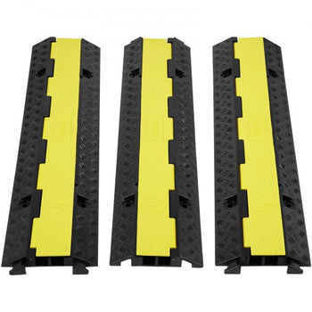 3 PCs Cable Protector Ramp 2 Channel 12000 lbs Load Wire Cable Cover Ramp