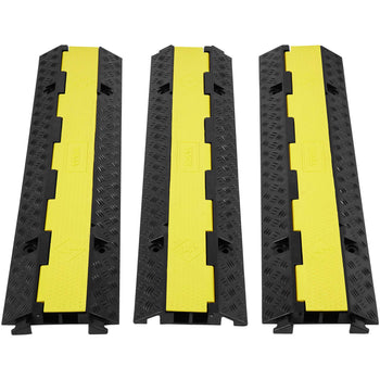 3 PCs Cable Protector Ramp 2 Channel 12000 lbs Load Wire Cable Cover Ramp