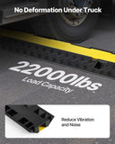 Cable Protector Ramp, 22,000 lbs/axle Capacity, 2 Channel Heavy Duty Rubber Cord Hose Wire Cover, 1.3 x 1.2 in Channel, Traffic Speed Bump with Flip-Open Top Cover, for Indoor Outdoor, 1 Pack