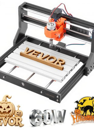 3018 CNC Router Machine, 60W Spindle, 3-Axis Wood Engraving Milling Machine, with 300 x 180 x 40 mm Working Area, Aluminum Alloy Structure, for Wood Acrylic Carving Cutting