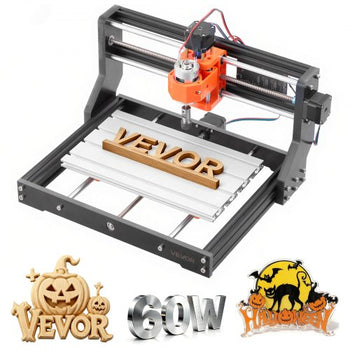 3018 CNC Router Machine, 60W Spindle, 3-Axis Wood Engraving Milling Machine, with 300 x 180 x 40 mm Working Area, Aluminum Alloy Structure, for Wood Acrylic Carving Cutting