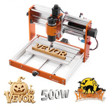 CNC Router Machine, 500W Spindle, 3-Axis Wood Engraving Milling Machine, with 300 x 180 x 80 mm Working Area, Offline Controller, Limit Switch, E-Stop, for Wood Acrylic Plastic Carving Cutting