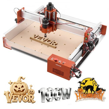CNC Router Machine, 100W Spindle, 3-Axis Wood Engraving Milling Machine, with 15.75 x 15.75 x 3.74 in Working Area, Linear Rail, Aluminum Alloy Structure, for Wood Acrylic Carving Cutting