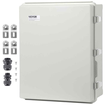 Outdoor Electrical Junction Box, 13.78 x 9.84 x 5.90 in, ABS Plastic Electrical Enclosure Box with Hinged Cover Stainless Steel Latch, IP67 Dustproof Waterproof for Outdoor Electrical Projects