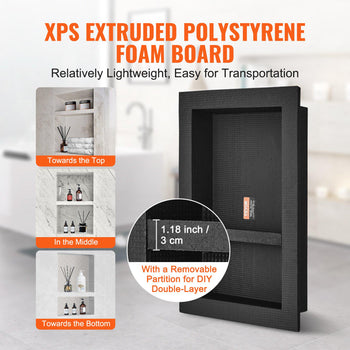 Black XPS extruded polystyrene foam board, 1.18 inch thick, lightweight, ideal for DIY projects and easy transportation.