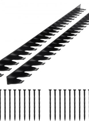 Landscape Edging Border, 10Pcs 6 ft x 1.6 in Plastic Garden Edging with 60 Spikes, Sun-Resistant Flowerbed Borders, DIY Layout, No Dig Garden Edger Border Divider for Lawn Edgings for Yard