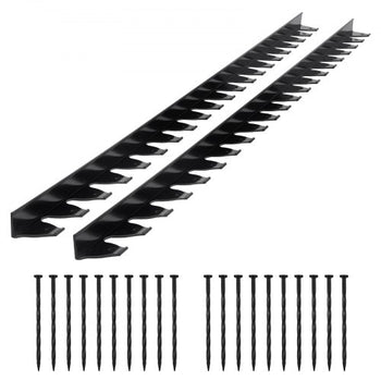 Landscape Edging Border, 10Pcs 6 ft x 1.6 in Plastic Garden Edging with 60 Spikes, Sun-Resistant Flowerbed Borders, DIY Layout, No Dig Garden Edger Border Divider for Lawn Edgings for Yard