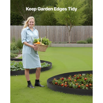Landscape Edging, 66 ft x 4 in Plastic Garden Border Edging with 60 Spikes & 2 Ground Stakes, No Dig, Flexible Lawn Edgings Roll, UV-Resistant Mini Fence Borders for Flower Beds Yard Paver