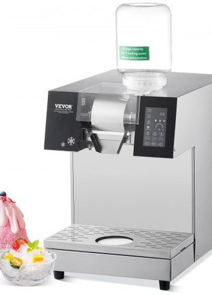 Commercial Snowflake Ice Machine, 529.1LBS/24H Snowflake Ice Maker, Stainless Steel Ice Shaver Machine, Electric Snow Cone Maker, Liquid Cooling System for Rapid Heat Dissipation, Ice Cream